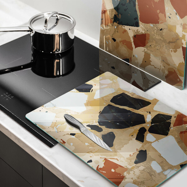 Zaščitna plošča za štedilnik Plošča z okrasnimi kamni