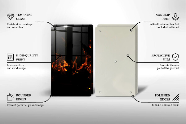 Zaščitna plošča za štedilnik Prižgi živi plamen