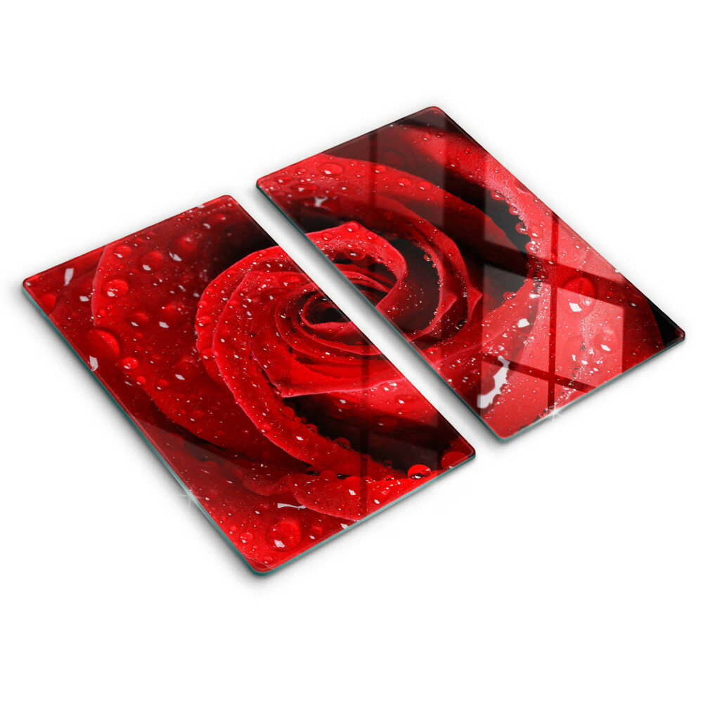 Stenska zaščitna plošča za štedilnik Cvetni listi vrtnice