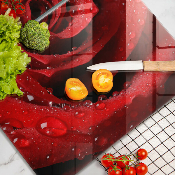 Stenska zaščitna plošča za štedilnik Cvetni listi vrtnice