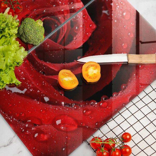 Stenska zaščitna plošča za štedilnik Cvetni listi vrtnice