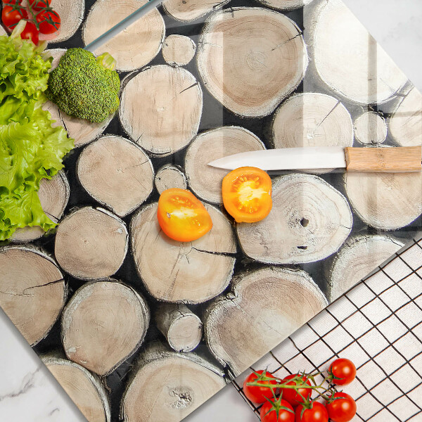 Zaščitna plošča za štedilnik Lesena debla