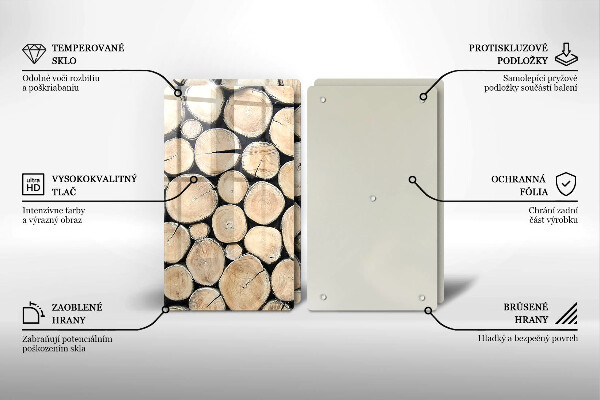 Zaščitna plošča za štedilnik Lesena debla