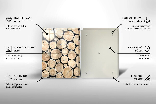 Zaščitna plošča za štedilnik Lesena debla