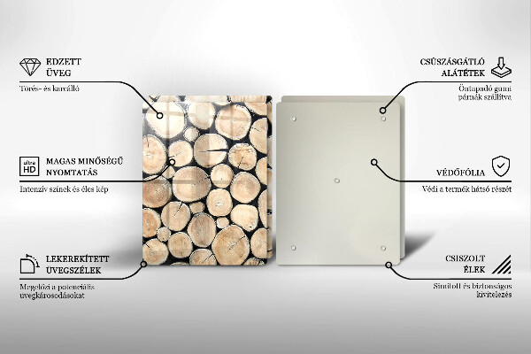 Zaščitna plošča za štedilnik Lesena debla