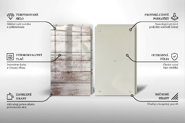 Zaščitna plošča za štedilnik Stare lesene plošče