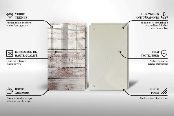 Zaščitna plošča za štedilnik Stare lesene plošče