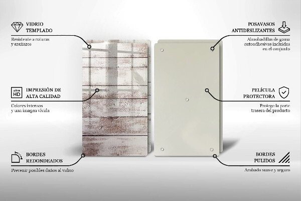 Zaščitna plošča za štedilnik Stare lesene plošče