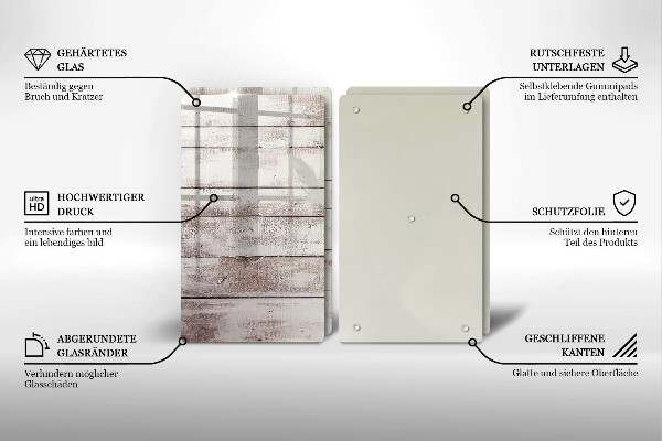 Zaščitna plošča za štedilnik Stare lesene plošče