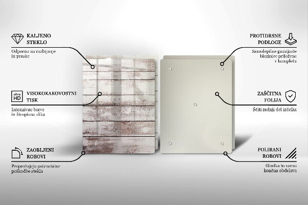 Zaščitna plošča za štedilnik Stare lesene plošče