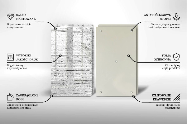 Zaščitna plošča za štedilnik Stena iz opečne stene