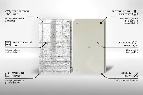 Zaščitna plošča za štedilnik Stena iz opečne stene