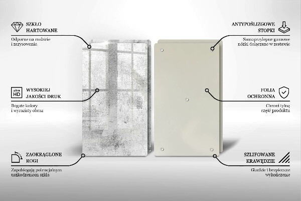 Zaščitna plošča za štedilnik Tekstura betona