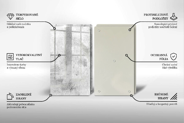 Zaščitna plošča za štedilnik Tekstura betona