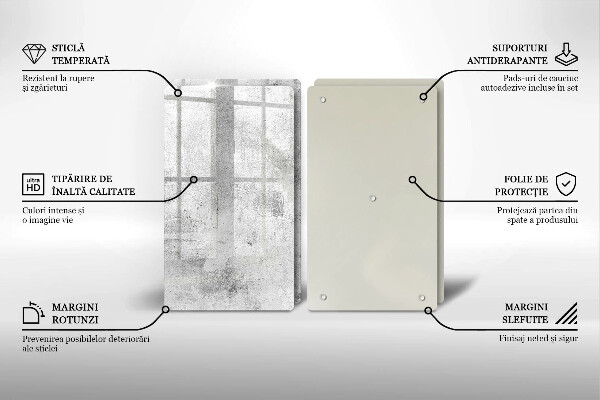 Zaščitna plošča za štedilnik Tekstura betona