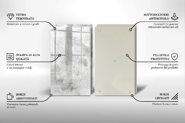 Zaščitna plošča za štedilnik Tekstura betona
