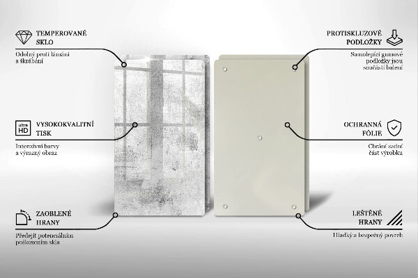 Zaščitna plošča za štedilnik Tekstura betona