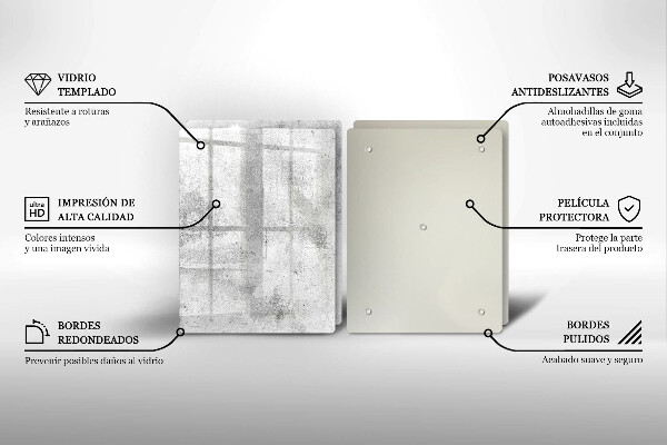 Zaščitna plošča za štedilnik Tekstura betona