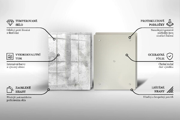 Zaščitna plošča za štedilnik Tekstura betona