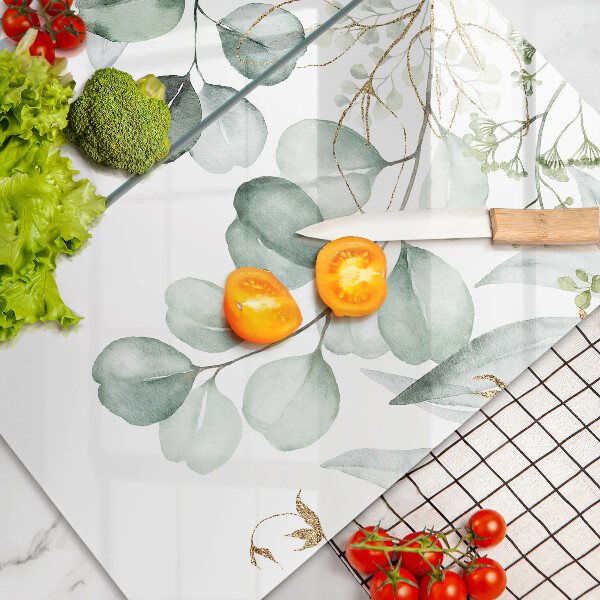 Zaščitna plošča za štedilnik Poslikane rastline