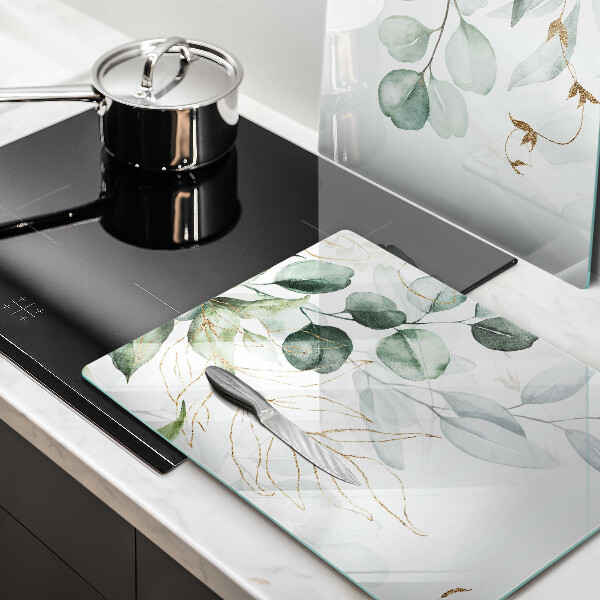 Zaščitna plošča za štedilnik Poslikane rastline