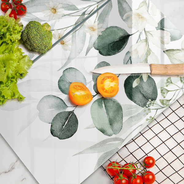 Zaščitna plošča za štedilnik Akvarelne rastline