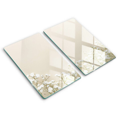 Zaščitna plošča za štedilnik Boho rože iz mavca