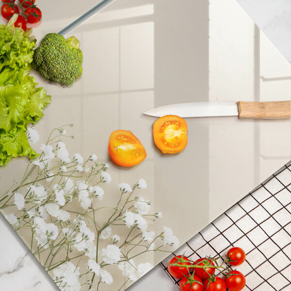 Zaščitna plošča za štedilnik Boho rože iz mavca