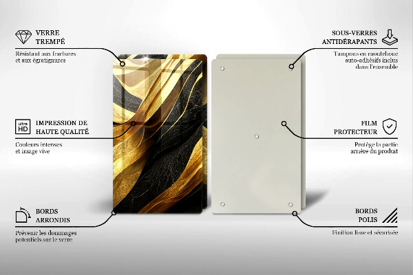 Zaščitna plošča za štedilnik Elegantna abstrakcija