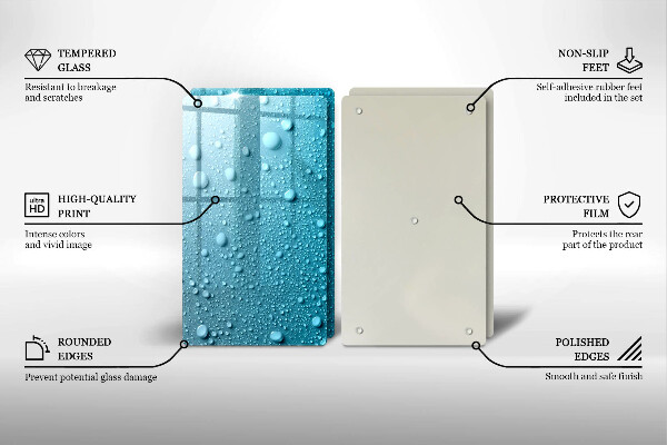 Zaščitna plošča za štedilnik Kapljice vode