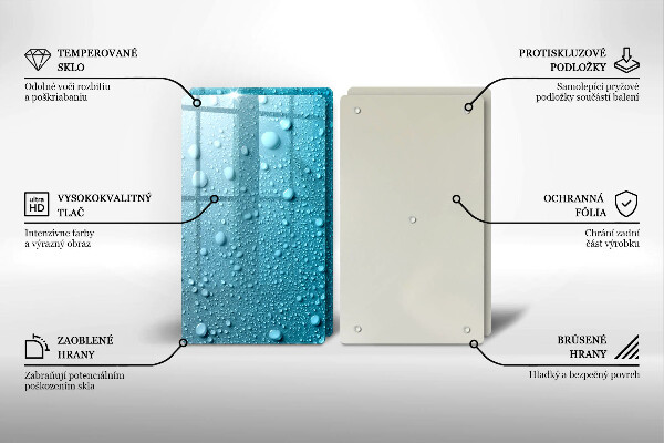 Zaščitna plošča za štedilnik Kapljice vode