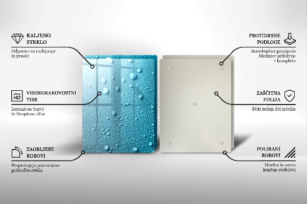 Zaščitna plošča za štedilnik Kapljice vode