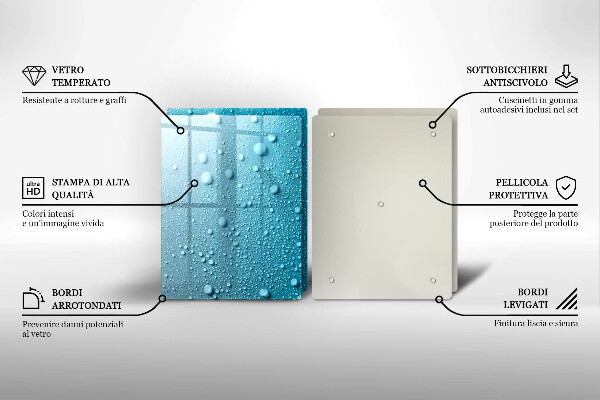 Zaščitna plošča za štedilnik Kapljice vode