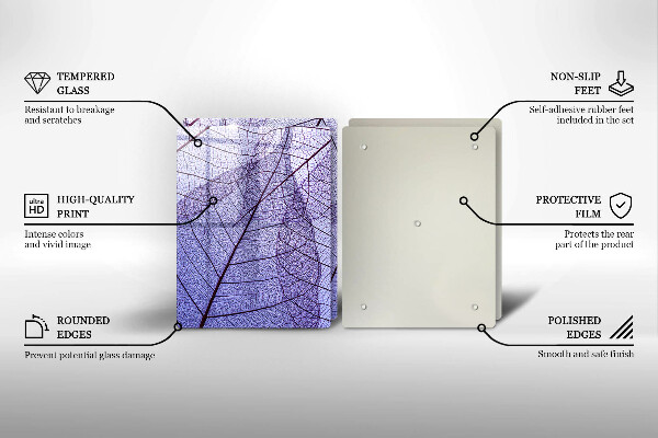Zaščitna plošča za štedilnik Listi z žilami
