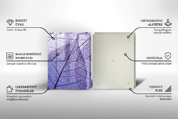 Zaščitna plošča za štedilnik Listi z žilami