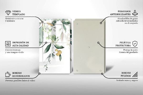 Zaščitna plošča za štedilnik Akvarelni listi