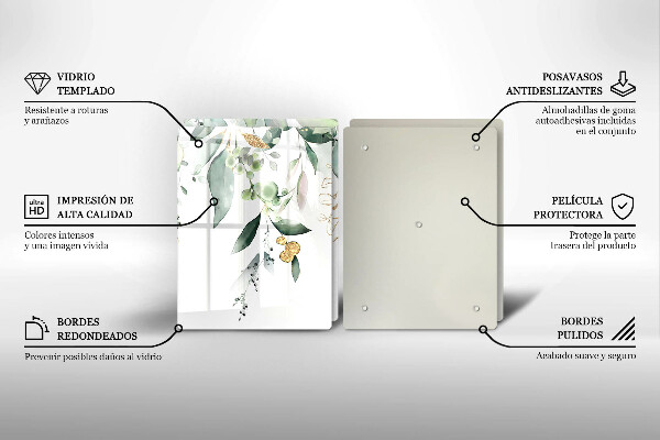 Zaščitna plošča za štedilnik Akvarelni listi