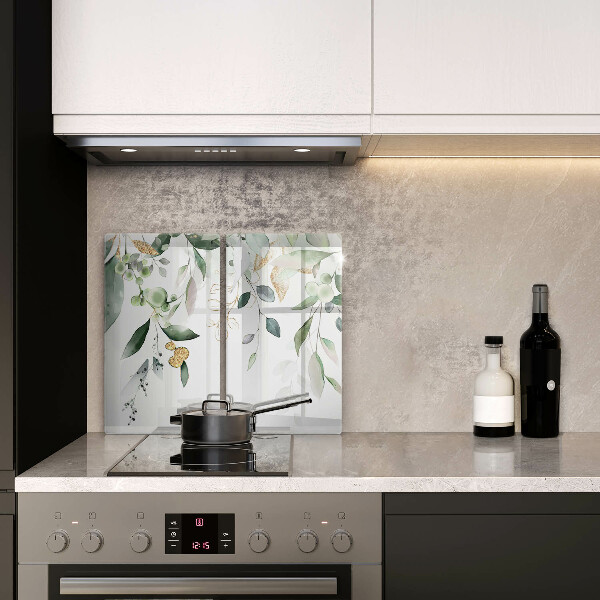 Zaščitna plošča za štedilnik Akvarelni listi