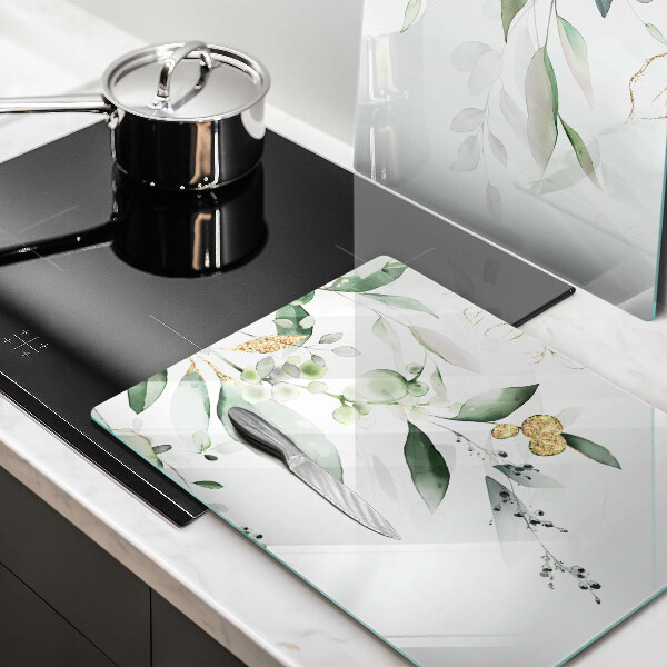 Zaščitna plošča za štedilnik Akvarelni listi