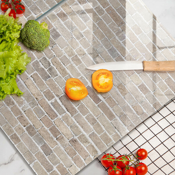 Zaščitna plošča za štedilnik Svetla opečna stena