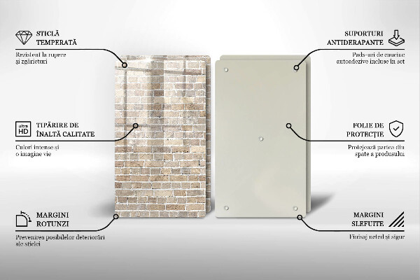 Zaščitna plošča za štedilnik Svetla opečna stena