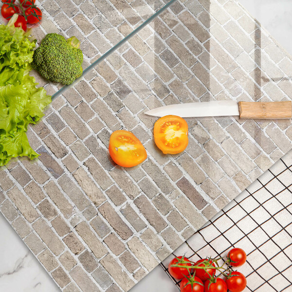 Zaščitna plošča za štedilnik Svetla opečna stena