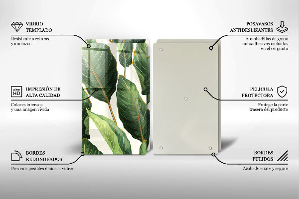 Zaščitna plošča za štedilnik Bananini listi