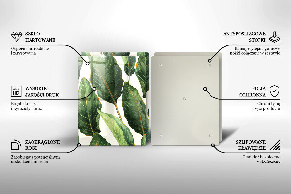 Zaščitna plošča za štedilnik Bananini listi