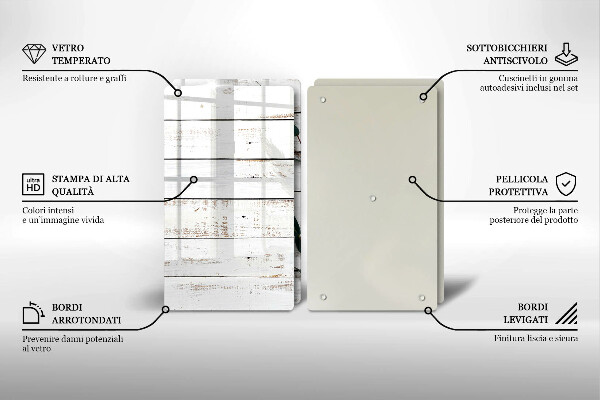 Zaščitna plošča za štedilnik Stare deske in listi