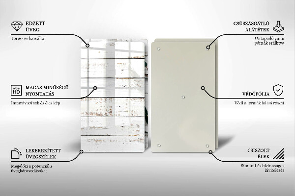 Zaščitna plošča za štedilnik Stare deske in listi