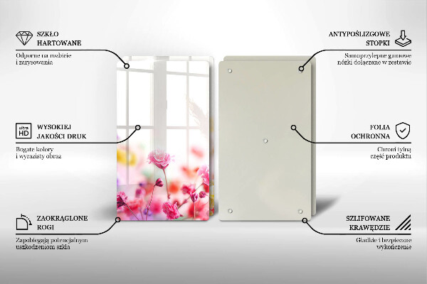 Zaščitna plošča za štedilnik Cvetlični travnik