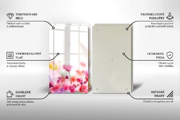 Zaščitna plošča za štedilnik Cvetlični travnik