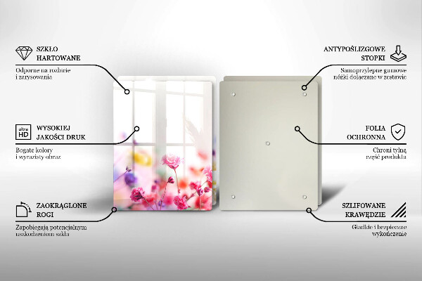 Zaščitna plošča za štedilnik Cvetlični travnik