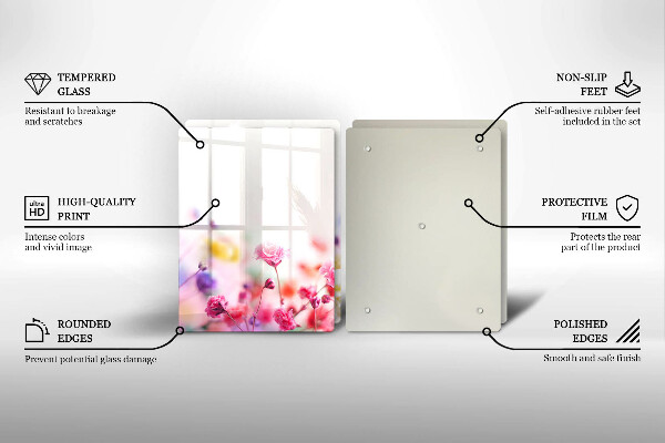 Zaščitna plošča za štedilnik Cvetlični travnik